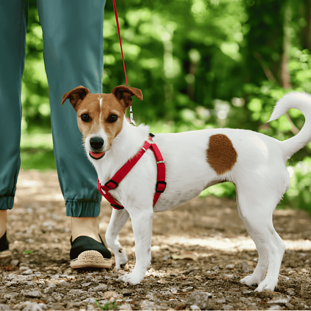 harnais chien zenwalk anti traction porté par un chien