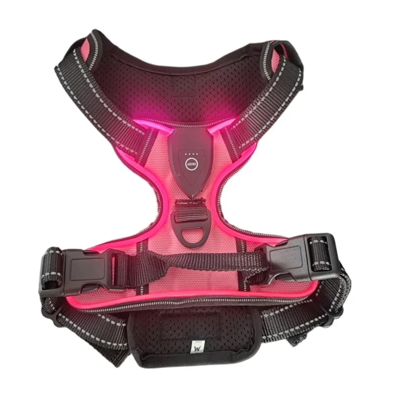 Zenwalk Volt – Harnais pour chien Collection Énergie – Rose, S adapté à tous les chiens et durable