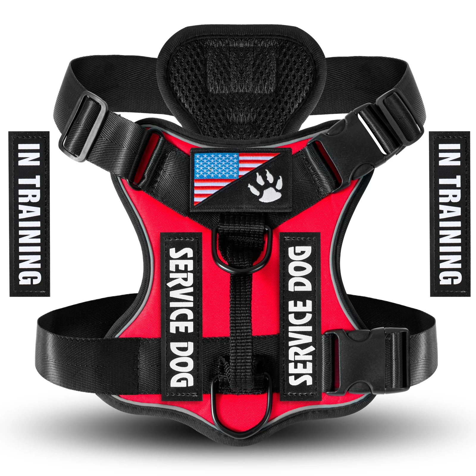 Zenwalk Amercian Phantom – Harnais pour chien Collection Énergie – Rouge, S adapté à tous les chiens