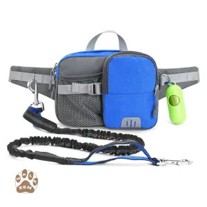 Zenwalk Racer – Laisse Canicross Collection Énergie – Bleu de qualité