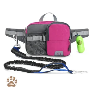 Zenwalk Racer – Laisse Canicross Collection Énergie – Rose Rouge idéal pour le quotidien