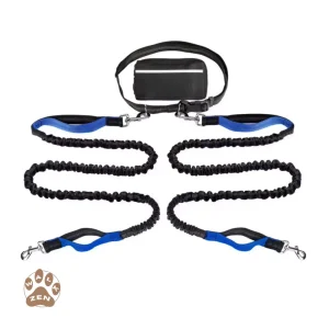 Zenwalk Spark – Laisse pour chien Collection Énergie – Bleu ajustable et pratique