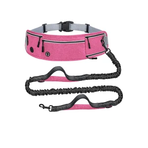 Zenwalk Chrome – Laisse Canicross Collection Énergie – Rose résistant et pratique